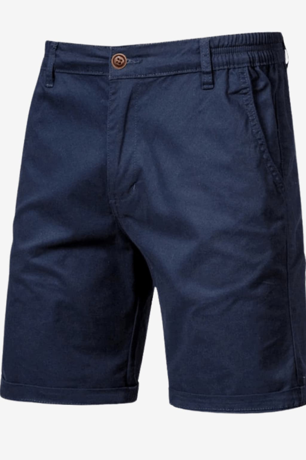 Men's Casual Summer Shorts - Lightweight Cotton Blend, Elastic Waist, Khaki