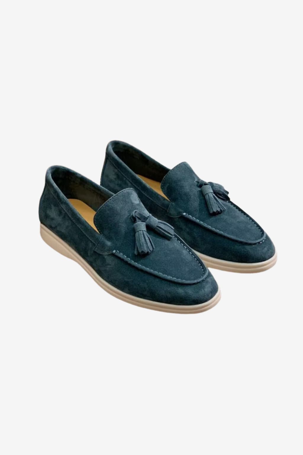 Men's Suede Tassel Loafers - Slip-On Moccasin Toe Shoe