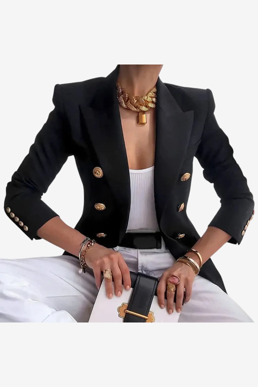 Women's Double-Breasted Blazer Tailored Fit
