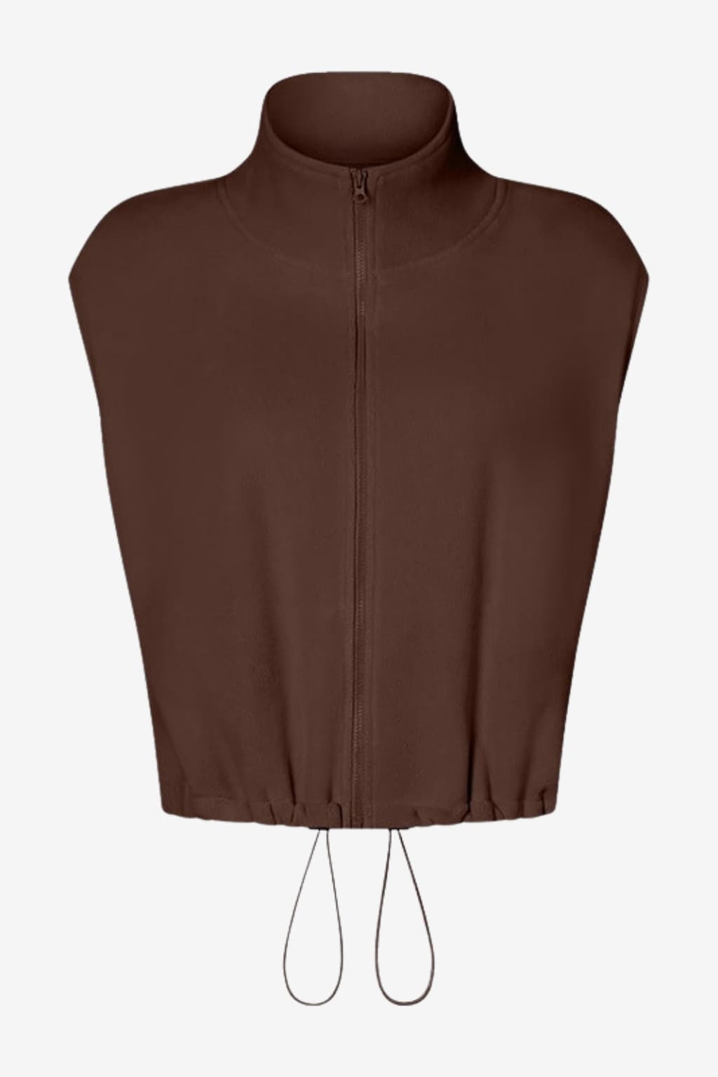 Women’s Cropped Zip-Up Sleeveless Sports Vest