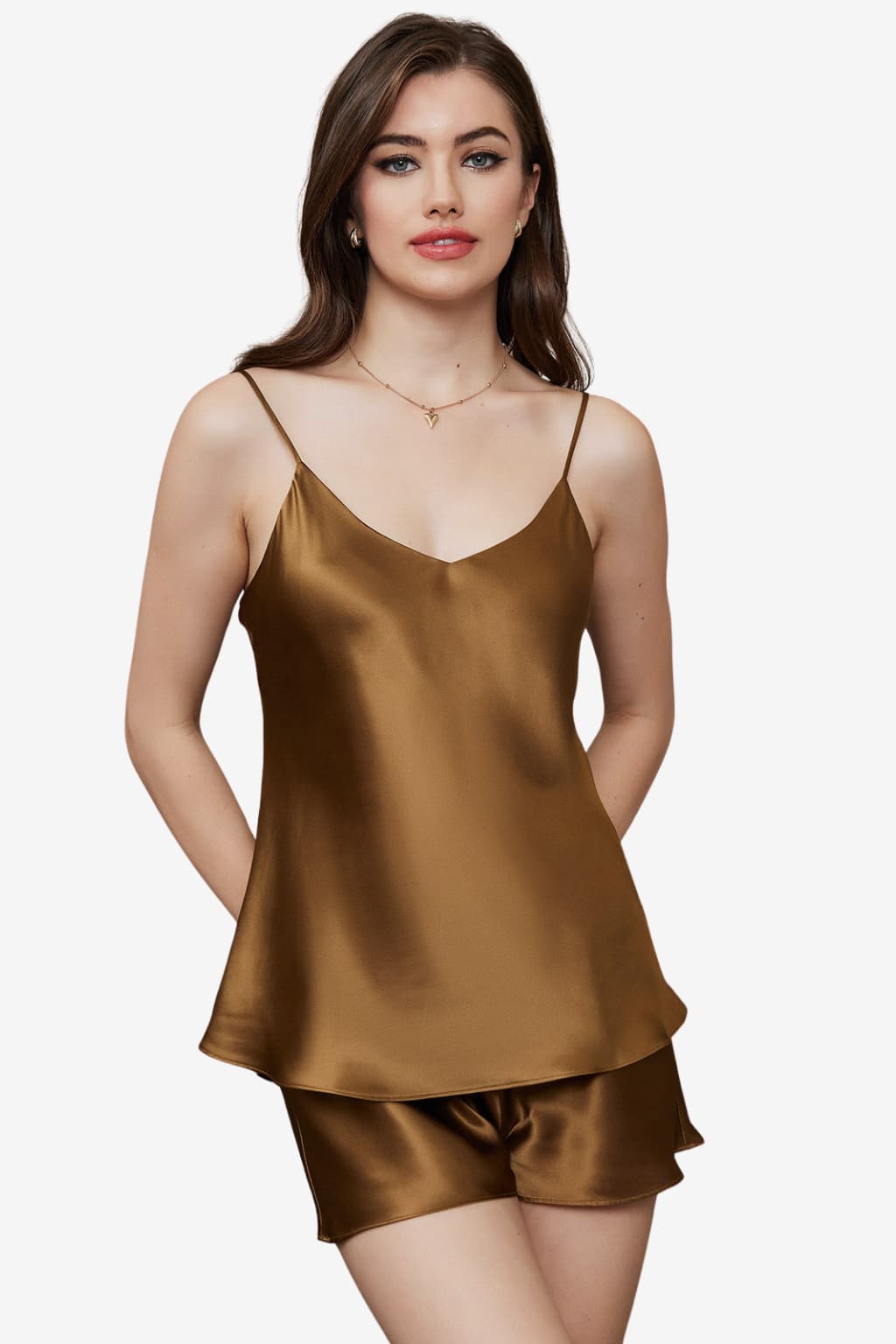 Women's Satin Camisole Pyjama Set with Adjustable Straps