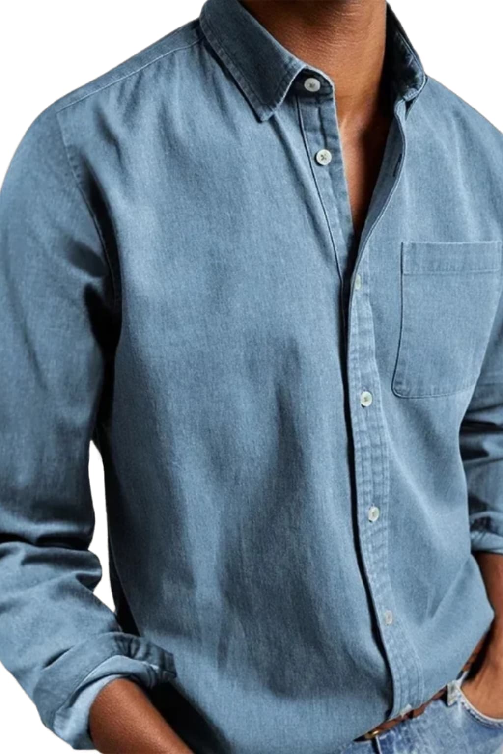 Men’s Long Sleeve Button-Up Shirt Classic Fit Casual