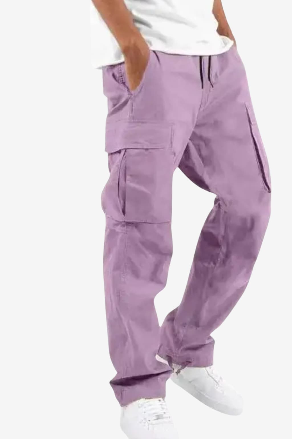 Men's Wide Fit Cargo Trousers, Cotton Blend, Multi Pocket