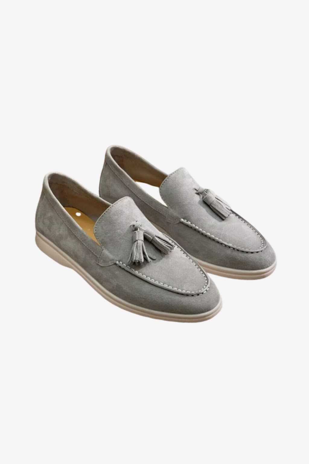 Men's Suede Tassel Loafers - Slip-On Moccasin Toe Shoe