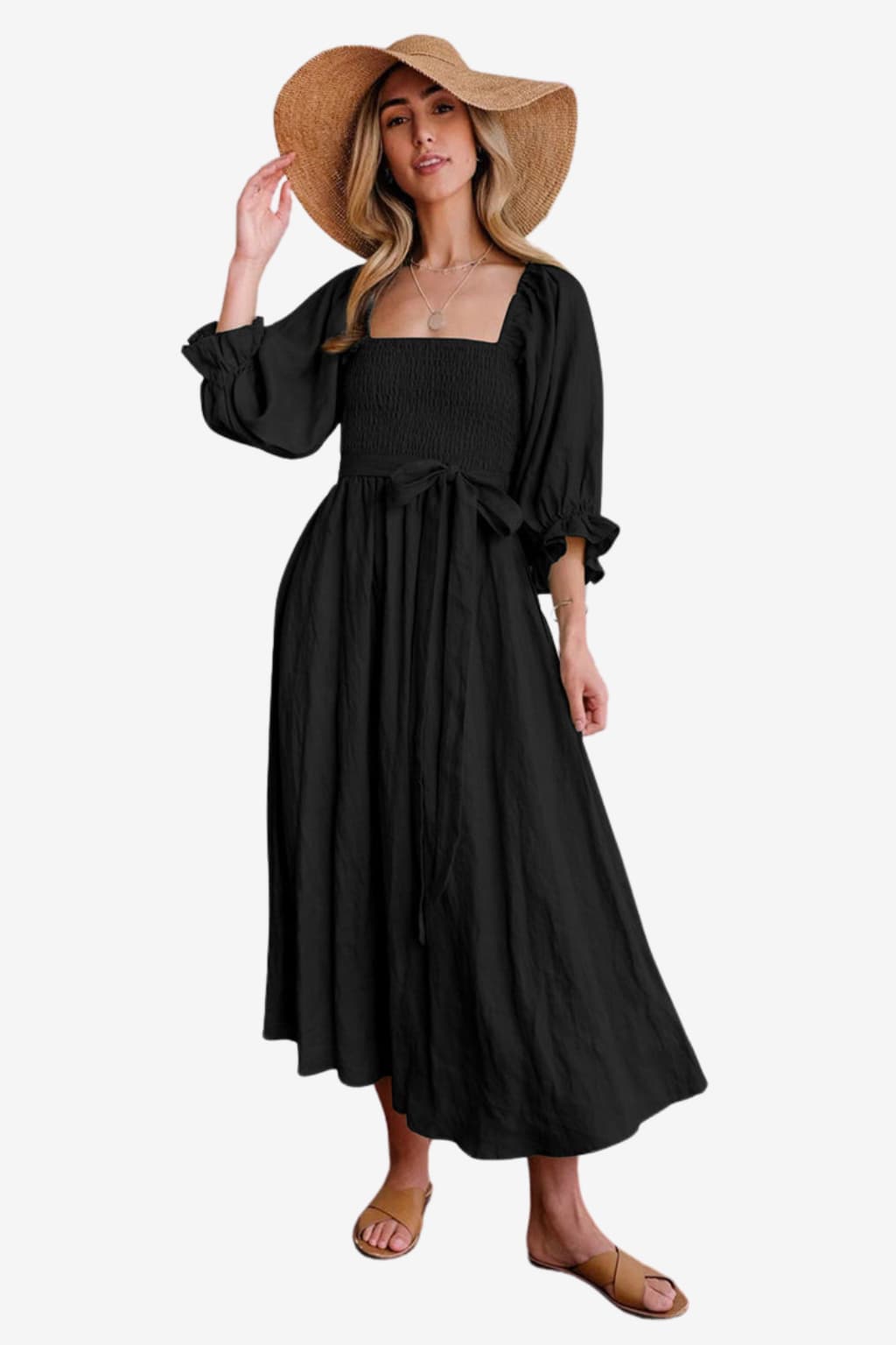 Women’s Short Sleeve Summer Dress with Cropped Fit