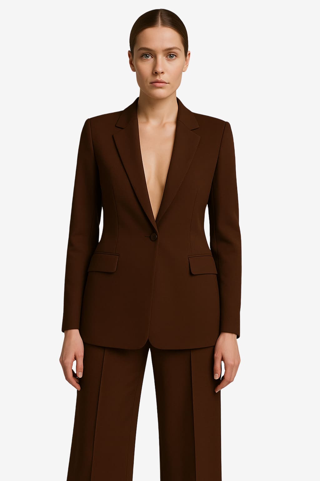 Women’s Blazer &amp; Wide-Leg Trouser Suit Set