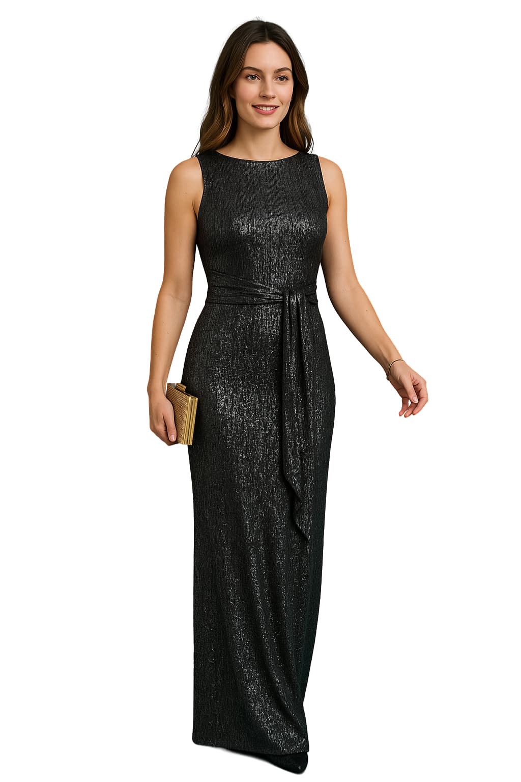 Women’s Sleeveless Evening Gown Full-Length Formal Dress