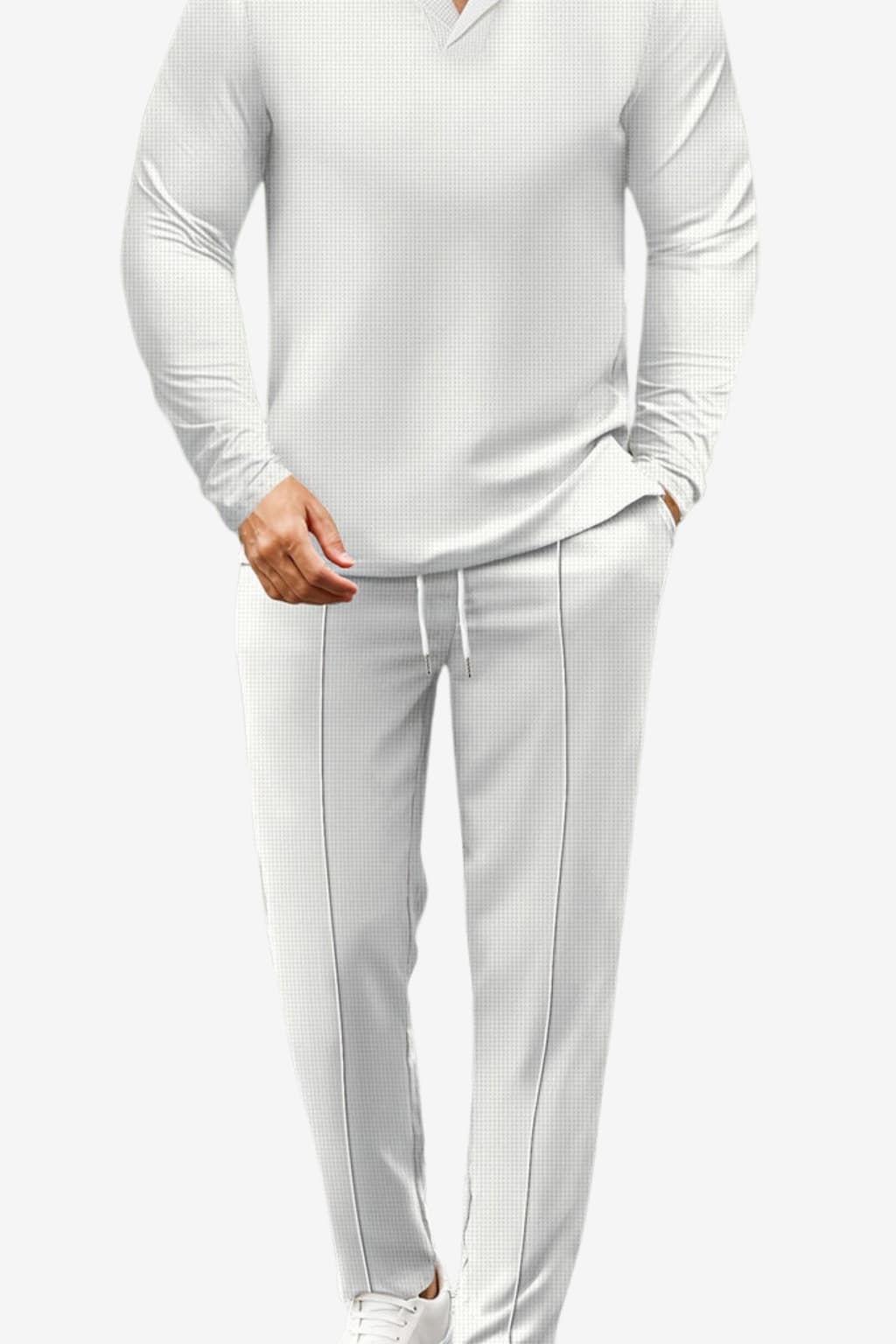 Men's Check Long-Sleeve Shirt &amp; Trousers Casual Set